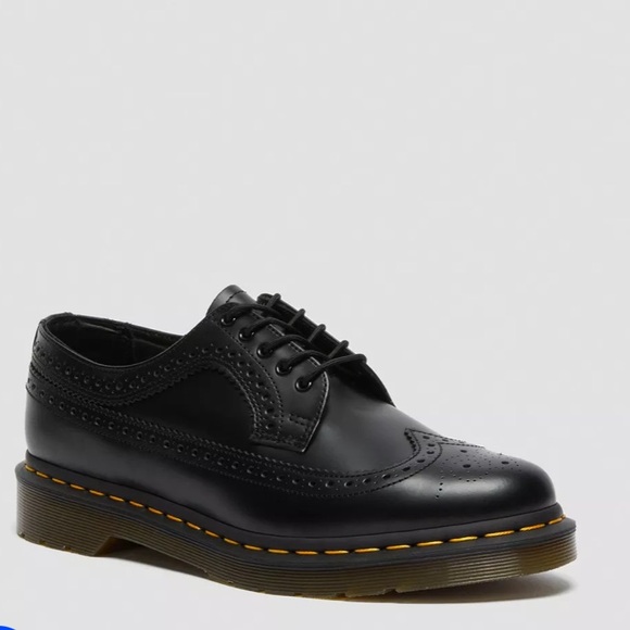 NWT Doc Martens 3989 Yellow Stitch Smooth Leather Brogue Shoes - Picture 6 of 16